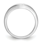 14k White Gold 1/5 carat Lab Grown Diamond VS/SI+ G+ Complete Fashion Band